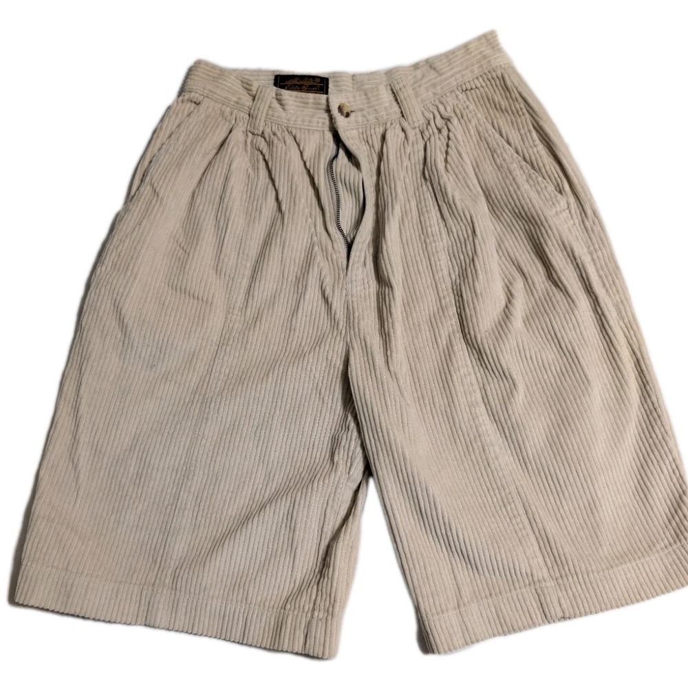 Eddie Bauer‎ Womens Corduroy Shorts Size 10 Tan Casual Outdoorsy Excellent